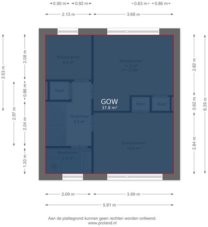 Floorplan - Albert Verweylaan 62, 1422 TS Uithoorn